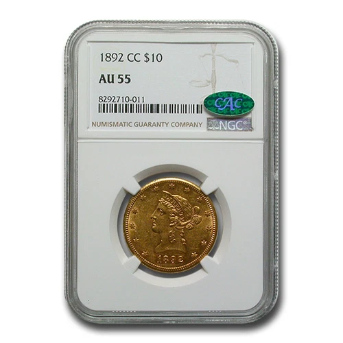 1892 $10 Liberty Gold Eagle AU-55 NGC CAC