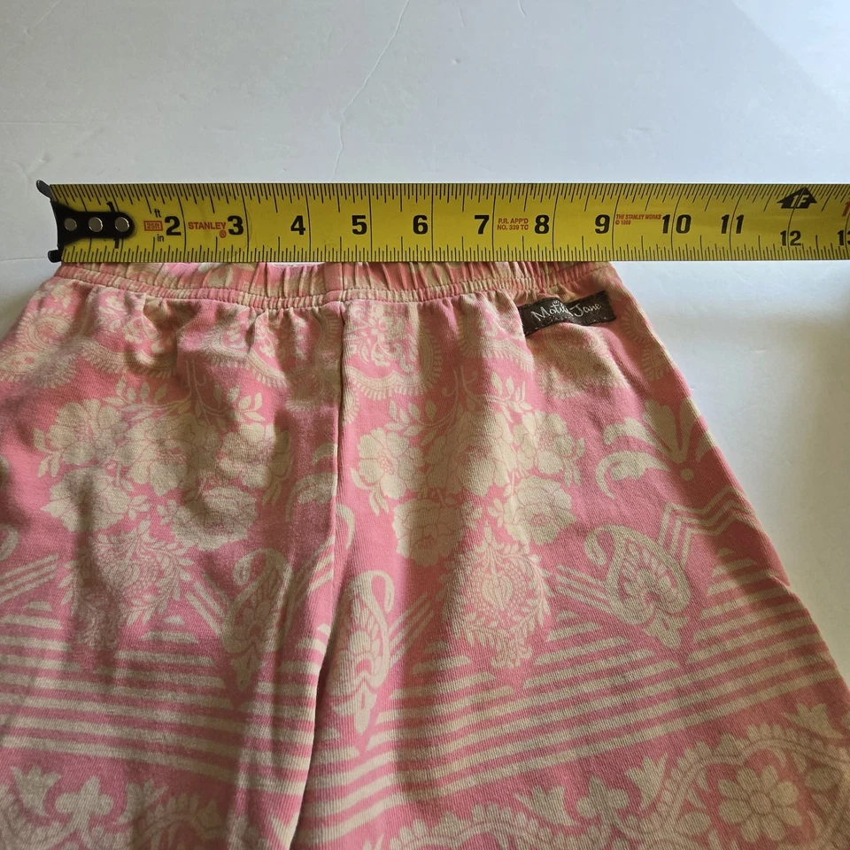 Pantalones Capri Matilda Jane con Volantes Niñas Talla 4 Elásticos Rosa Coral Tostado Encaje Caprichoso Foto 4 de 4