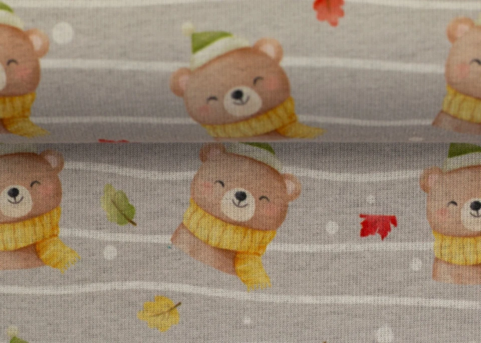 Isla Alpenfleece Bär hellgrau Sweatstoff Innenseite Fleece Alpensweat Swafing 50 - Bild 2 von 4