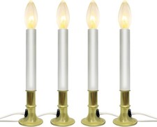 4 Pack Christmas Electric Window Candles with 4 Pack, 1 Lights-golden