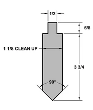RITEWAY PRESS BRAKE DIE 90 DEGREE FORMING PUNCH #13 24 INCH 