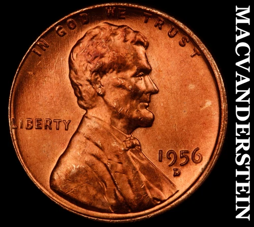 1956-D Lincoln Wheat Cent- Choice Gem Brilliant Uncirculated No Reserve #J3055