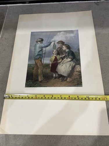 Farbige Stahlgravur geätzte Kunst The EFT gedruckt von D. Appleton & Co. NY - Bild 8 von 12