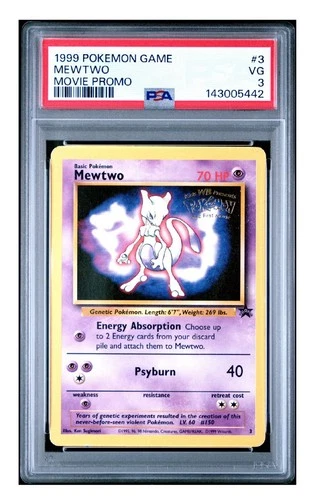 PSA 3 VG 1999 POKEMON GAME MOVIE | MOVIE PROMO MEWTWO 3