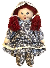New Handmade Rag Doll Country Girl 18" Doll  One-of-a-Kind Gift