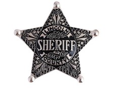 Lincoln County Sheriff Star Badge Pin &mdash; Wild Wild West Collector's 5-Point Star