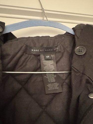 Marc By Marc Jacobs Black Jacket Hood XS Extra Small Cotton - Picture 3 of 13