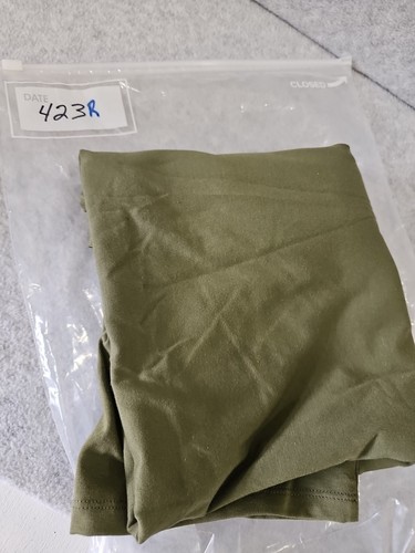 Eileen Fisher Dress Size L Shift T Shirt Short Sleeve Green Organic Cotton - Picture 9 of 9