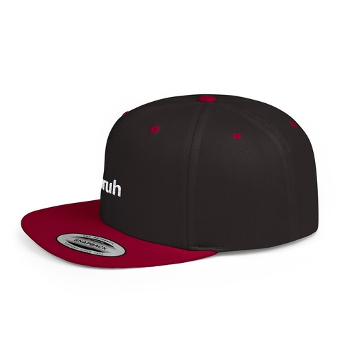 Bruh Flat Bill Hat | Embroidered Bruh Flat Bill Snapback | Bruh Hat - Picture 4 of 13