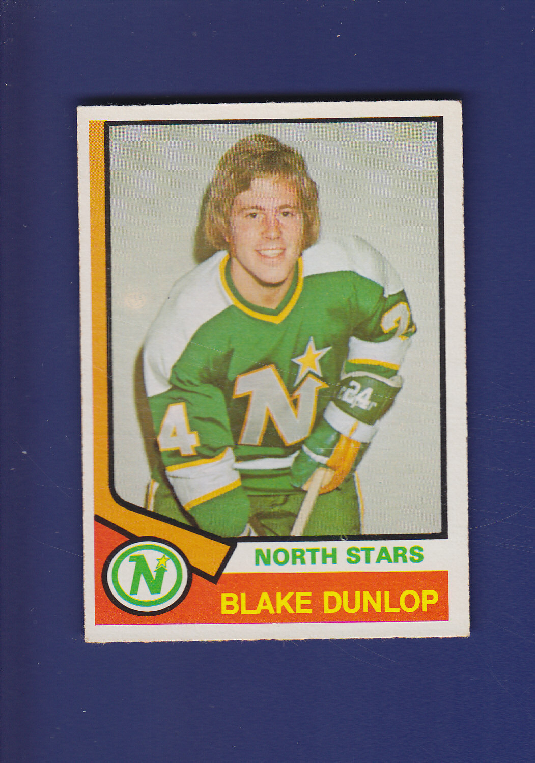 Blake Dunlop RC 1974-75 O-PEE-CHEE OPC Hockey #308 (EX+) Minnesota North Stars