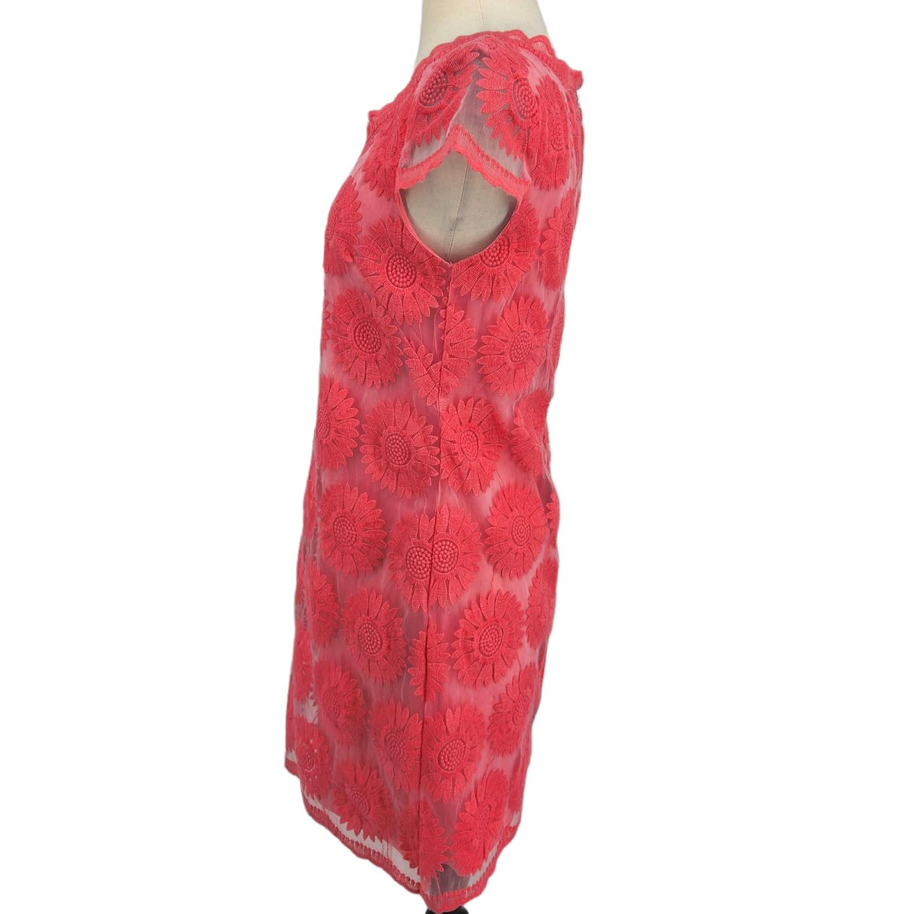 Betsey Johnson Pink Floral Shift / Sheath Dress W… - image 5
