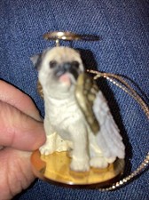 PUG Angel Dog Ornament TINY ONES Wings Halo from Conversation Concepts