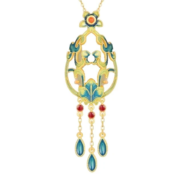 Natural Pendant Enamel Fashion Necklaces & Pendants