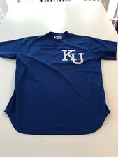 Game Worn Used Kansas Jayhawks KU Baseball Jersey Victory Size 46 #40