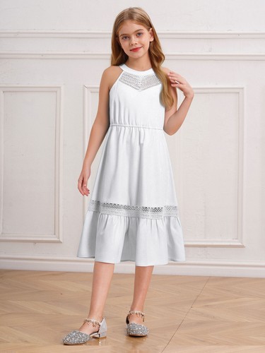 Kids Girls Sundress Birthday Dresses Beach Dress Holiday Playwear Casual Gift - Picture 64 of 74