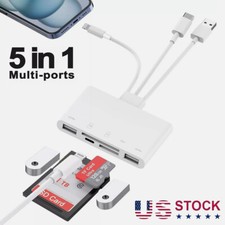 5 in 1 Memory TF/SD Card Reader TypeC USB3.0 OTG Adapter For iPhone/iPad/Samsung