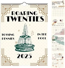 2025 Roaring Twenties Calendar Wall Calendar,2025 TS Lyrics Calendar,Music Poste