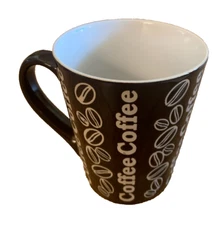 Coffee Mug Cup Gibson Coffee Bean 4 1/4 inch Black