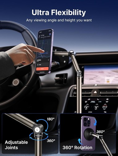 JSAUX Magnetic Cup Phone Holder with Long Arm & MagMount for iPhone & Samsung - Photo 2 sur 7