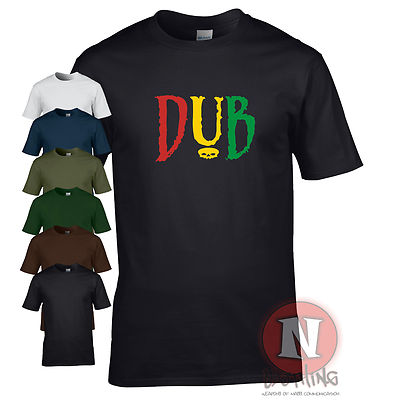 NAUGHTEES DUB T-Shirt Reggae Club Motiv Rasta Retro Festival (Kurzarm)
