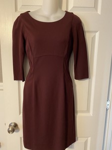 tahari burgundy dress