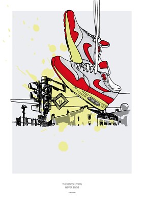 nike air max 1 sneaker poster bild jordan force off white patta parra streetart