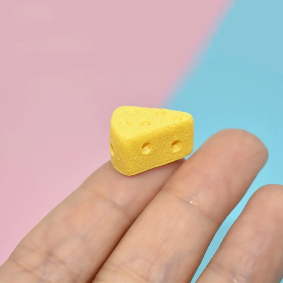 10-pack Resin Mini Cheese Food Embellishment Flat Back Scrapbook Deco DIY17*15mm - Image 4 of 4