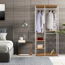 Clothes Rail Rack Garment Dress Coat Hanging Display Stand Storage Metal Shelf