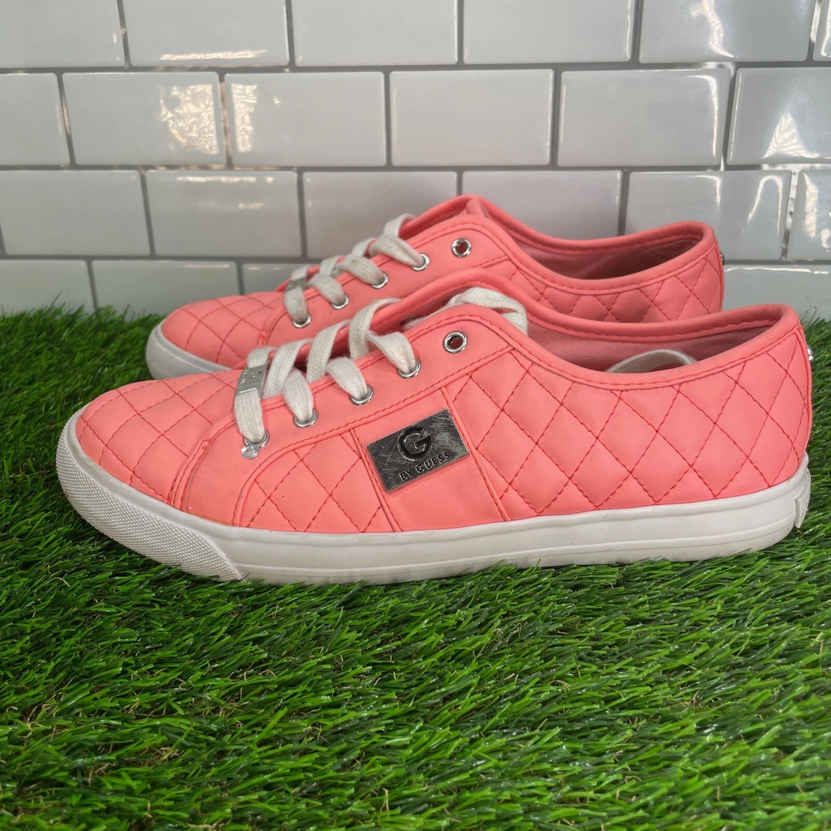 Danser Panorama landsby G by Guess GGoadie2-T Pink Pink Punch Quilted Design Sneakers Shoes Sz 8.5  | eBay