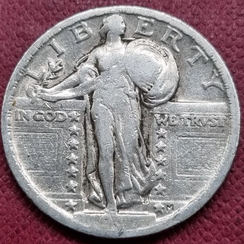 1917 Type 2 Standing Liberty Quarter 25c Circulated #67343