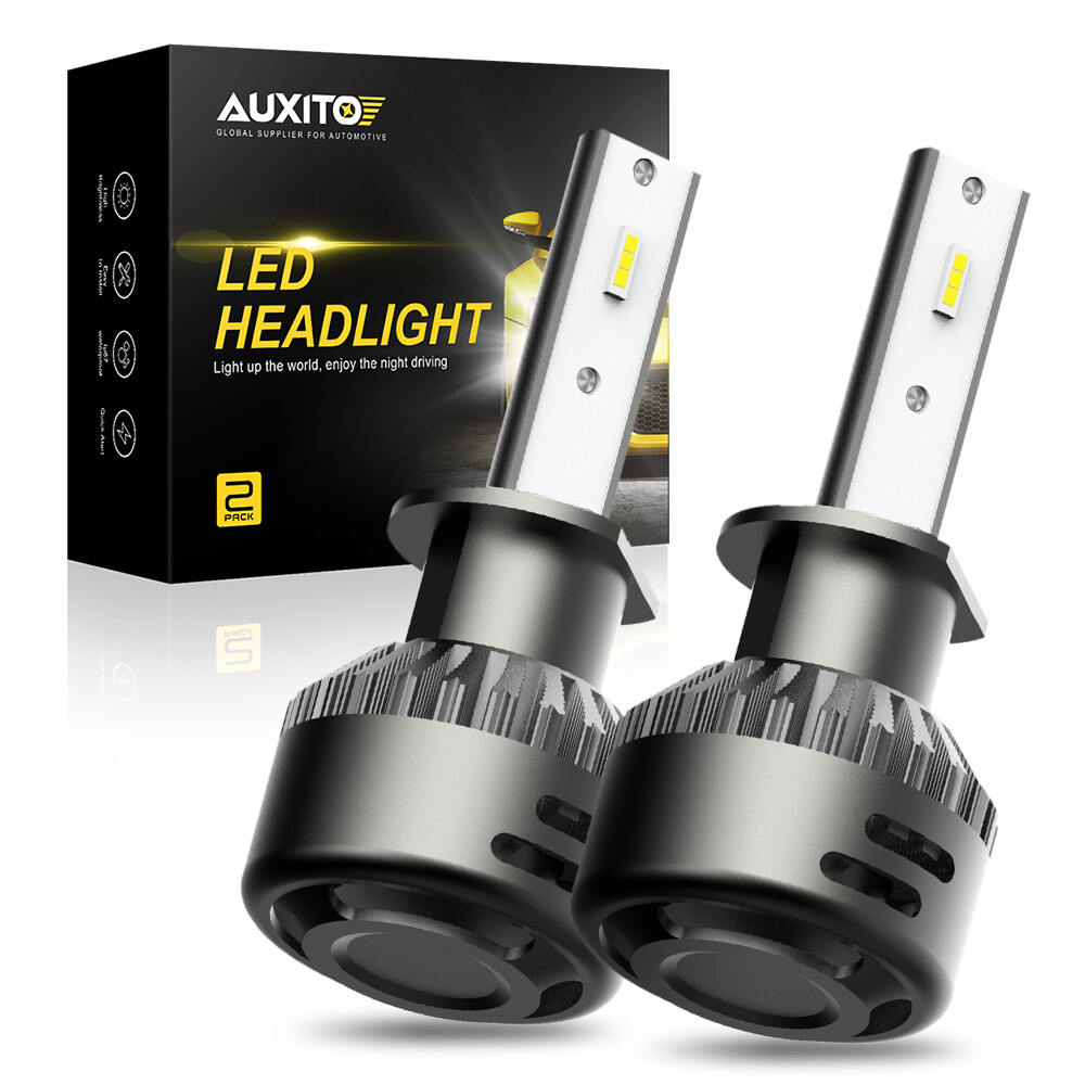 2x H1 LED Headlight Bulbs Kit High/Low Beam Super Bright 6500K White AUXITO