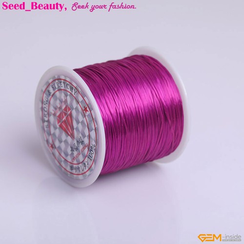 0.6x1mm Pretty Crystal String 60 Yards Elastic Stretch Beading Spool Cord Roll - Picture 9 of 56