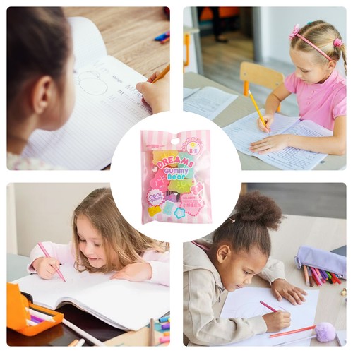 5Pcs Animal Erasers Desk Pets For Kids Eraser Cute Bear Rubber Pencil Eraser - Picture 12 of 12