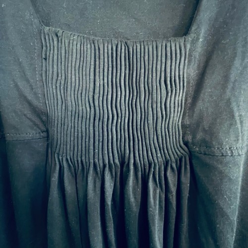 Jil Sander Size S 10 Black Cotton Sleeveless Pleated Top Designer - Picture 4 of 11
