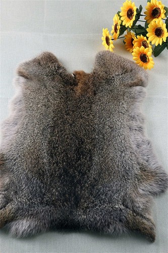 Genuine Naturally Rabbit Fur Skin Tanned Ocelot Leather Hides Craft Pelt 16x9'' - Picture 20 of 40