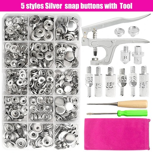 Snap Fasteners Button Pliers Kit Metal Sewing Tool for Clothing Jacket Leather - Picture 14 of 42