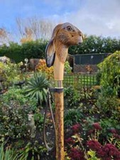 Handmade Hare wooden walking stick for men women walking cane animal comfortable