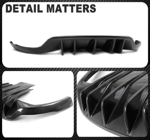 Carbon Heckdiffusor Diffusor Ansatz Lippe Passt für Maserati Gran Turismo 06-14 - Picture 13 of 13
