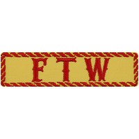 AufnäHer: Ftw Biker AufbüGler Rocker Patch/Flicken/BüGelbild/Applikation Gelb