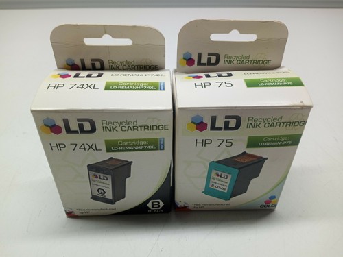 Lot LD HP74XL HP75 High Yield Black Color Inkjet Cartridge D4260 D4263 D4268 - 第 2/7 張圖片