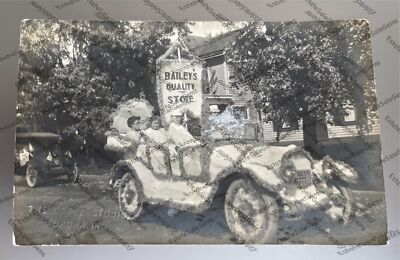 Antique RPPC Parade Float Automobile Drake Studio Aurora IN Real Photo Postcard
