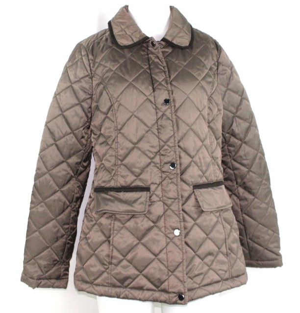 Lark Ro Women S Quilted Barn Jacket Olive Green Small For Sale