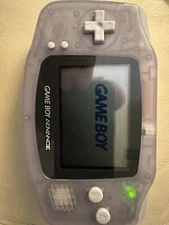 Glacier Clear Nintendo Game Boy Advance GBA w/ 12 Games+ GameBoy Working AGB-001