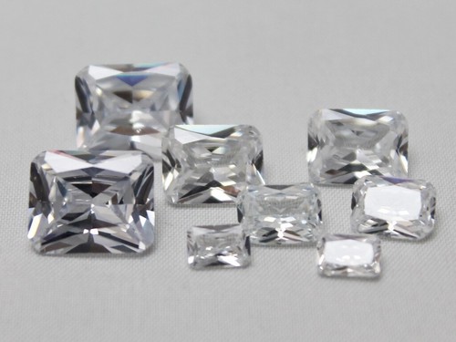 White CZ Cubic Zirconia Loose Gemstone Round Oval Octagon Marquise Heart Square - Picture 45 of 48