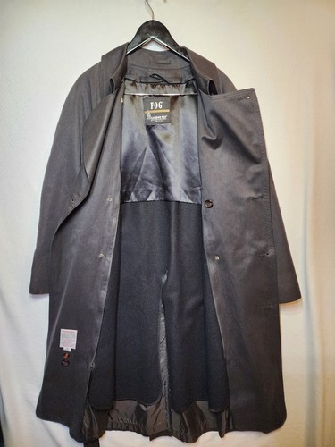 London Fog Button Down Trench Coat Mens 38R Gray Wool Liner Zipout Vintage USA - Picture 10 of 17