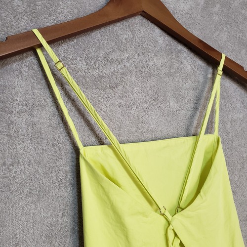 Aakaa Dress S Kristen Tiered Midi Colorblock Cotton Multicolor Backless Straps - Picture 12 of 15