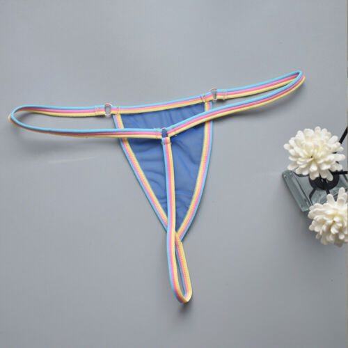 Women Micro Panties Low Rise Briefs Open Butt G-string Thong Lingerie Underpants - Picture 8 of 21