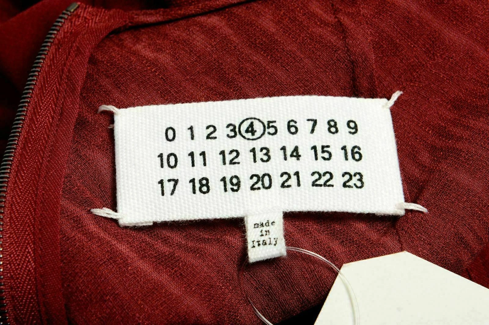 Maxi Abito Maison Margiela 4 Donna Borgogna Maniche Lunghe US S IT 40