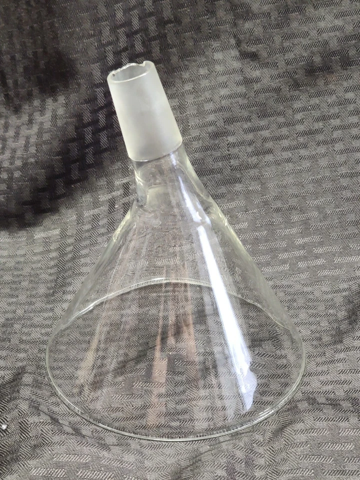 Funil de enchimento de pó angular deslocado 150mm 29/42 vidro de laboratório, lascado - Imagem 2 de 3