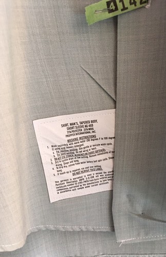 Men’s Propper Military Shirt Tapered Body Green Size 16.5 Poly Wool New No Tag - Picture 5 of 12